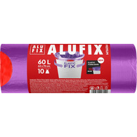 Worki na �mieci ALUFIX Elastic Fix, LDPE, 64x70cm, 60l, 10 szt., fioletowe