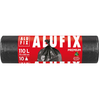 Worki na �mieci ALUFIX, extra mocne, LDPE, 70x100cm, 110l, 10 szt., czarne