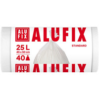 Worki na �mieci ALUFIX, HDPE, 45x50cm, 25l, 40 szt., bia�e