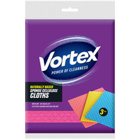 �ciereczki g�bkowe VORTEX, celuloza, 3 szt., mix kolor�w
