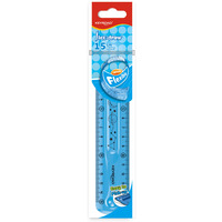 Linijka KEYROAD Tatoo, 15cm, elastyczna, zawieszka, mix kolor�w