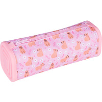 Pi�rnik silikonowy kwadratowy GIMBOO, z nadrukiem, 210x72x72mm, kapibara, r�owy