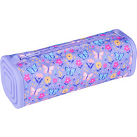 Pi�rnik silikonowy kwadratowy GIMBOO, z nadrukiem, 210x72x72mm, kwiatki, fioletowy