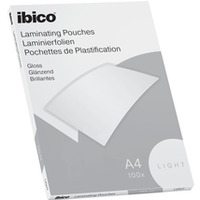 Folia do laminacji IBICO, A4, 80mic., przezroczysta, poysk, 100 szt., LIGHT 627308