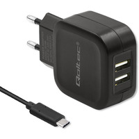 �adowarka sieciowa 17W | 5V | 3.4A | 2xUSB + kabel USB typC