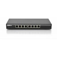 Switch Gigabit Desktop 8-portowy, 8x10/100/1000Mbps PoE+ af/at 135W, Metalowa obudowa