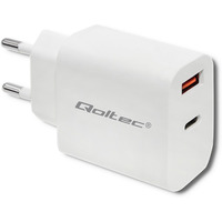 �adowarka sieciowa | 18W | 5-12V | 1.5-3A | USB typ C PD | USB QC 3.0 | Bia�a