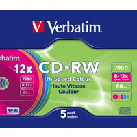 Pyta CD-RW VERBATIM SLIM Kolor 700MB x12 43167