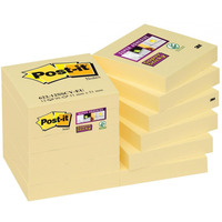 Bloczek samoprzylepny POST-IT Super Sticky (622-12SSCY-EU), 46, 7x46, 7 mm, 12x90 kart., ty