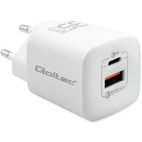 �adowarka sieciowa 35W GaN ULTRA | 5-20V | 2.25-3A | 1 x USB typ C PD | 1 x USB | Bia�a