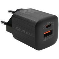�adowarka sieciowa 35W GaN ULTRA | 5-20V | 2.25-3A | 1 x USB typeC PD | 1 x USB | Czarna