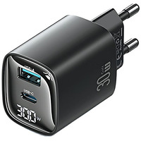 �adowarka sieciowa 30W GaN LED USB+USB-C CC229 Fast Charging czarna