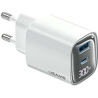 �adowarka sieciowa 30W GaN LED USB+USB-C CC229 Fast Charging Bia�a