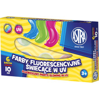 Farby fluorescencyjne Astra 6 kolorw - 10 ml, 301111006