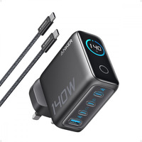 �adowarka sieciowa 140W PD3.1 kabel USB-C LED Grafitowa