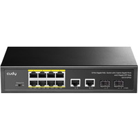 Prze��cznik GS1010P 8-Port Gigabit PoE+ Switch with 2 Gigabit Uplink ports and 2 Gigabit SFP slot 120W