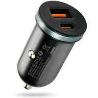 �adowarka samochodowa CC-30Q QC3.0 35W 1X USB + 1X USB-C PD czarna