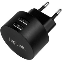�adowarka sieciowa 2x USB-A, 10.5W, czarna