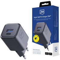 �adowarka sieciowa Hyper Charger PD 33W GaN QC4+ PPS AFC FCP SCP USB-A USB-C czarna