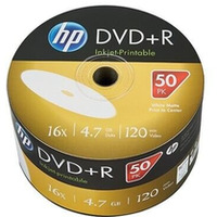 Pyta HP DVD+R 4.7GB 16x (50szt) SPINDEL, bulk WHITE INKJET PRINTABLE do nadruku DRE00070WIP