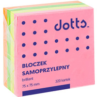 Kostka samoprzylepna DOTTS 75x75 320kartek 4 mix kolor intensywna (NSKI/D)