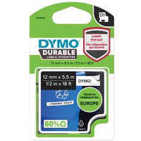 Tama DYMO D1 Durable - 12 mm x 5, 5 M - czarny/biay 1978364 do drukarek etykiet