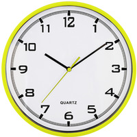 Zegar cienny plastikowy 25, 5 cm, zielony z bia tarcz MPM E01.2478.41.A