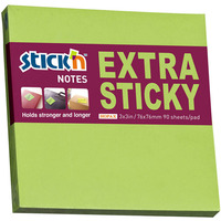 Notes samop. EXTRA STICKY 76x76 zielony neon 90 kart. 21672 MAPED