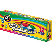 Farby plakatowe AS 12 kolorw - 20 ml, 301219004