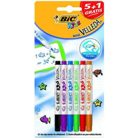 Marker suchocieralny BIC KIDS Mini Velleda Marker Suchocieralny mix Blister 6szt, 8413871