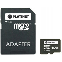Karta pamici Micro SDhc + adapter SD 16GB SECURE DIGITA class10 Platinet PMMSD1610