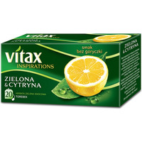 Herbata VITAX INSPIRATIONS zielona z cytryn (20 saszetek) 30g zawieszka