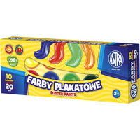 Farby plakatowe Astra 10 kolorw - 20 ml, 301115004