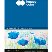 Blok akwarelowy, ART, A4, 10 ark, 250g, Happy Color HA 3725 2030-A10