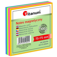 Notes elektrostatyczny 75x75mm 100k mix kolorw 456960 TITANUM bloczek