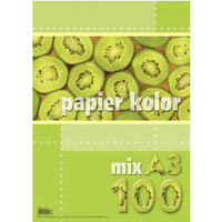Papier xero A3 80g mix kolor�w (100 arkuszy) KRESKA