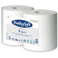 Czyciwo papierowe BULKYSOFT Premium, 2 warstwy, kolor biay, celuloza, dugo 300m, idealne do szyb, (2 szt.) 57610