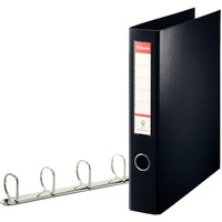 Segregator Esselte A4 Combi z 4 kkami, 62 mm, czarny, 82407