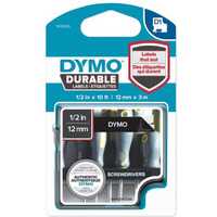 Tama DYMO D1 Durable - 12 mm x 3 M - biay/czarny 1978365 do drukarek etykiet