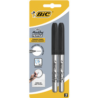 Marker do tekstyliwBIC Textile 0, 9mm czarny Blister 2szt, 933872