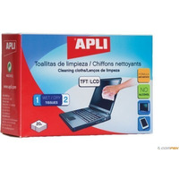 Chusteczki do czyszczenia ekranów APLI (AP11828) 20szt sucha+mokra