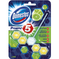 DOMESTOS Zawieszka do toalety KOSTKA POWER5 LIME 55g 96972