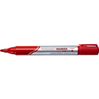 Marker permanentny RYSTOR RMP-1 czerwony, okrga kocwka 458-001