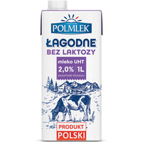 Mleko POLMLEK UHT bez laktozy 2% 1l