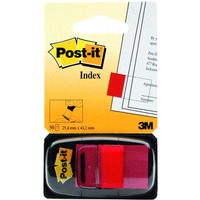 Zakadki indeksujce POST-IT 25x43mm czerwone 680-1 50sztuk 3M