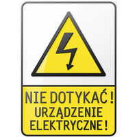 Tabliczka Nie dotyka urzdzenie elektryczne ZZ-1eoa/913ZN (X)