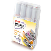 Markery suchocieralne MAXIFLO (4 sztuki) fiolet/brz/ty/pomaracz MWL5M-4W-EFGV PENTEL komplet