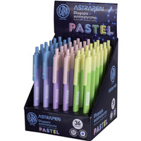 Dugopis automatyczny Astra Pen Pastel 0, 6mm, display 36 sztuk, 201121001