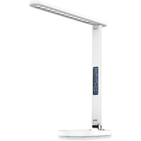 Lampka biurkowa biaa led Platinet 13W PDL081DW z zegarem, budzikiem i termometrem