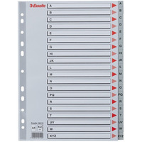 Przekadki plastikowe szare PP A4 A-Z alfabetyczne ESSELTE 100112